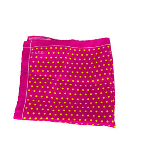 FEFE HOT PINK & YELLOW PAISLEY POCKET SQUARE | MENS SIZE 32CM